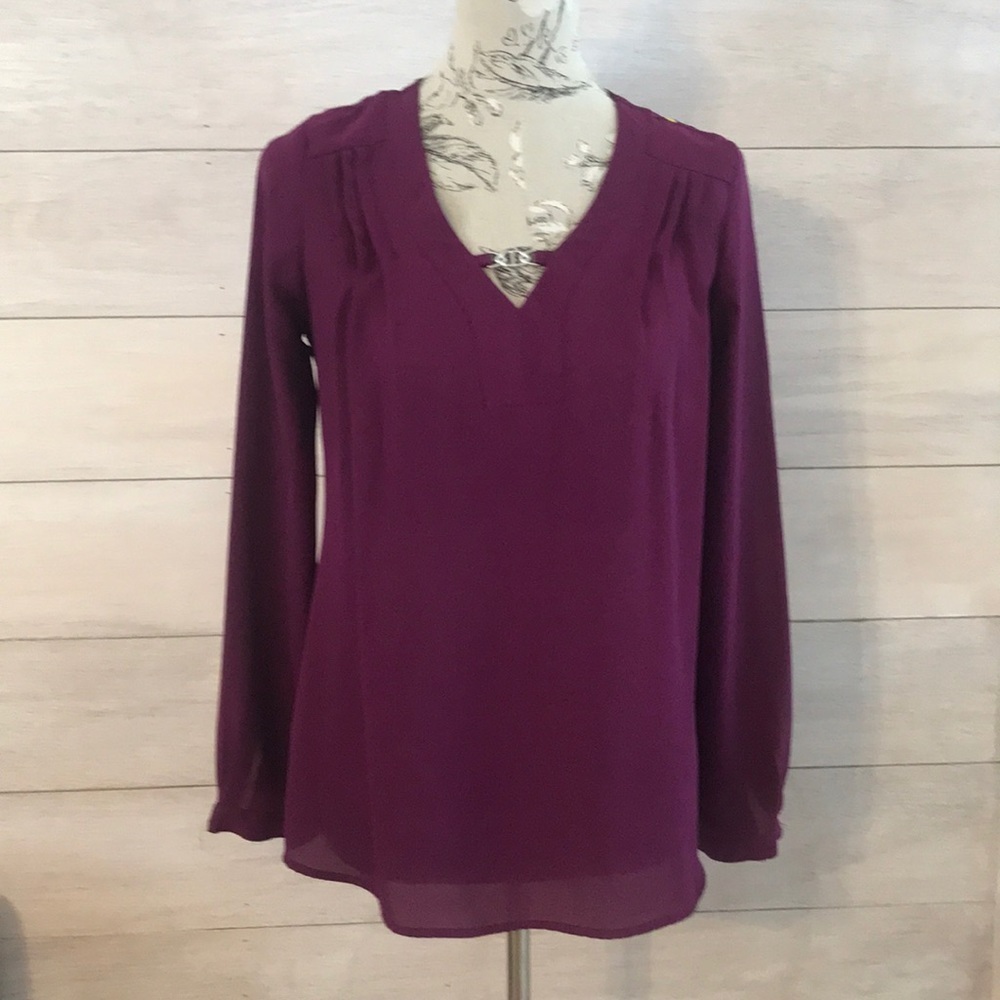 NY Collection Purple Top XS